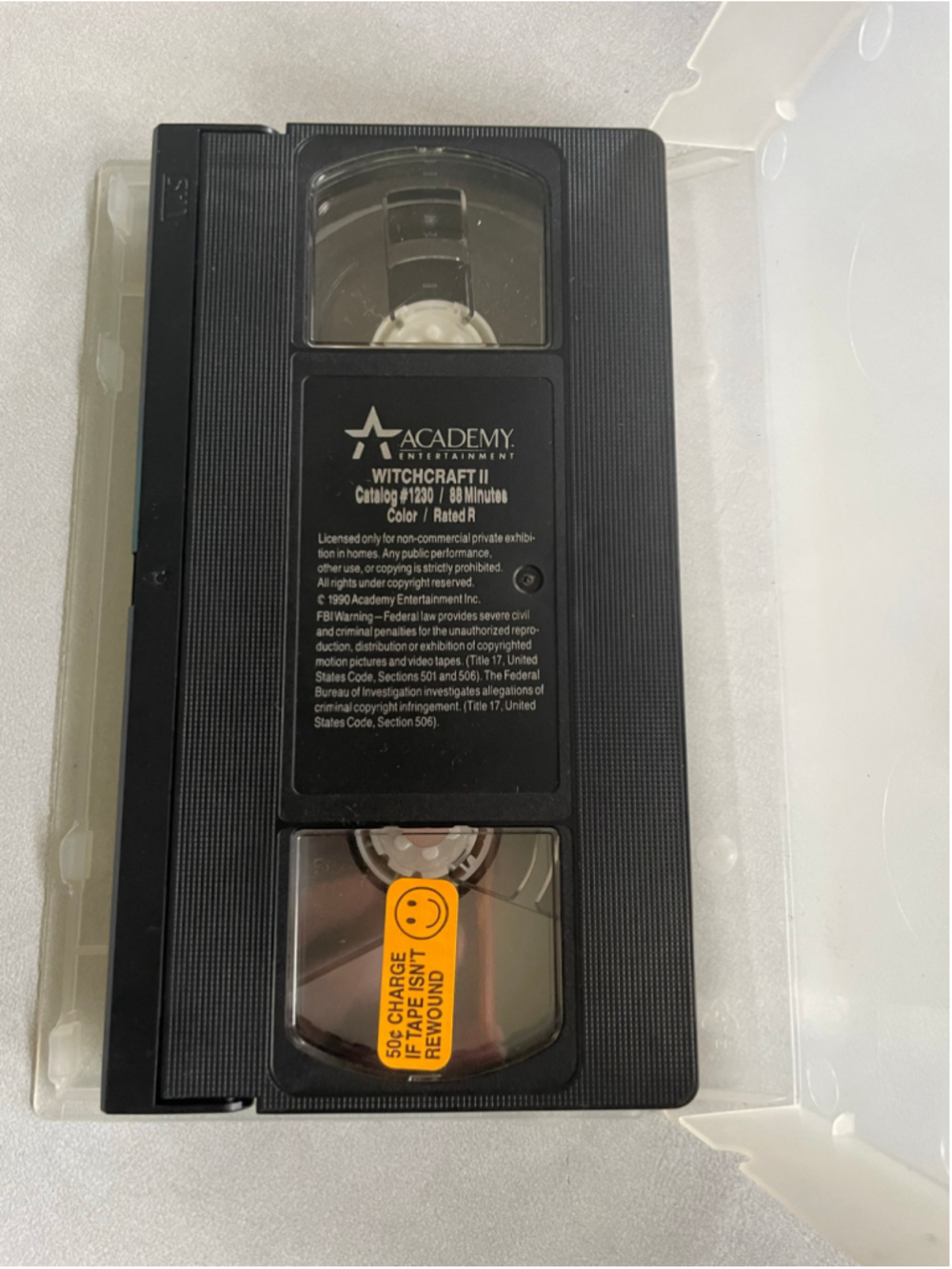 Academy Entertainment Witchcraft II VHS Tape Black Yellow One Size